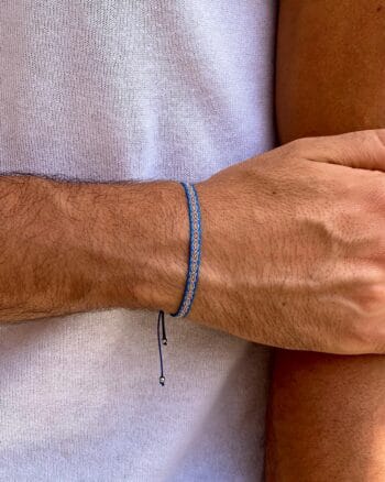 blue orange pattern fabric bracelet for men Egypt