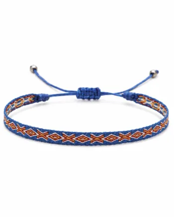 blue orange pattern fabric bracelet for men Egypt