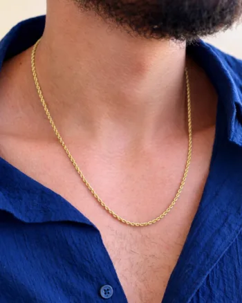 Double Golden Stainless Steel Men's Necklace