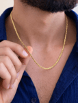 Double Golden Stainless Steel Men’s Necklace