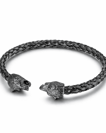 double wolf black stainless steel bracelet for men Egypt