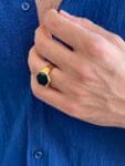 Men’s Stainless Steel Golden Ring
