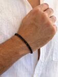 men black stainless steel bracelet