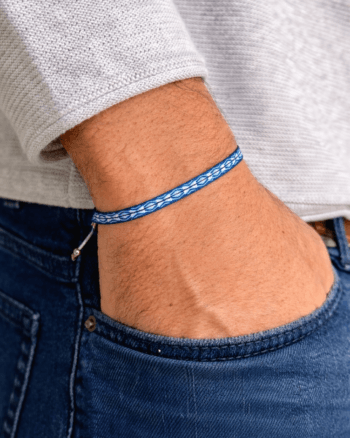 blue woven fabric bracelet for men Egypt adjustable bracelet