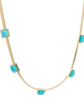 Turquoise stone women necklace designed for elegant style and everyday wear in Egypt.