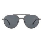 Black Round Stainless Steel Men’s Sunglasses