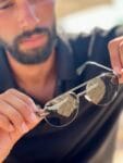 Black Round Stainless Steel Men’s Sunglasses