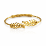 gold double leaf bracelet for women elegant jewelry Egypt