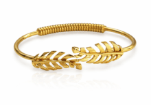 gold double leaf bracelet for women elegant jewelry Egypt