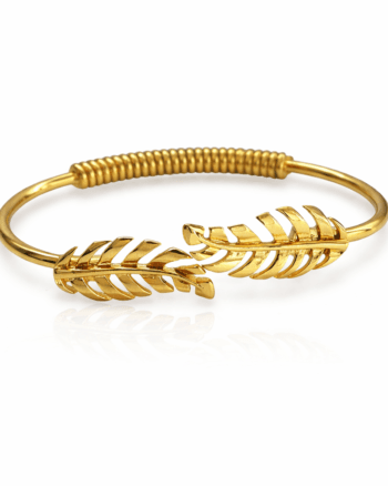gold double leaf bracelet for women elegant jewelry Egypt