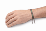 Brown Green Pattern Fabric Men’s Bracelet