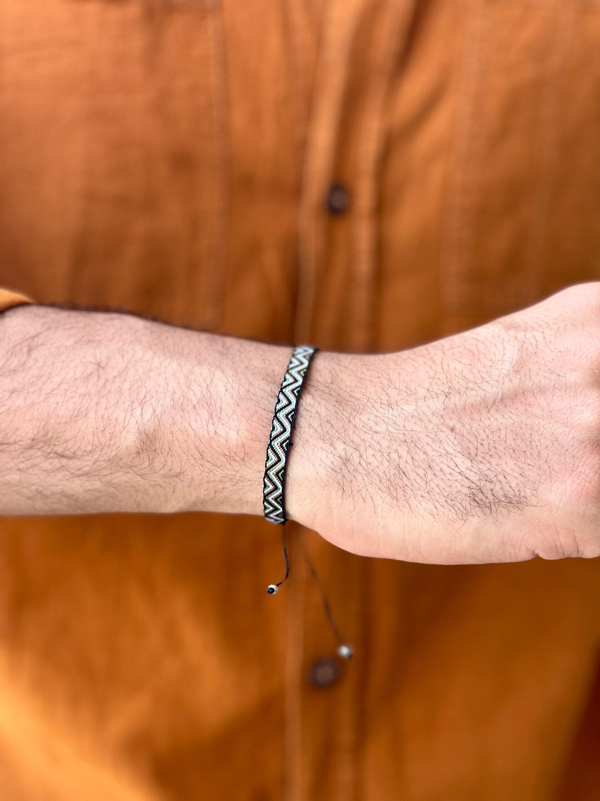 WhatsApp Image 2026-03-20 at 10.18.53 PM colored waves fabric bracelet for men Egypt adjustable