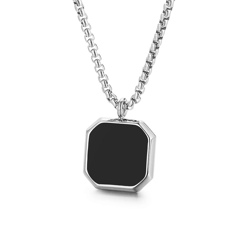 black-pendant-stainless-steel-necklace-men-egypt black pendant stainless steel necklace for men Egypt