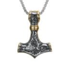 gold hammer pendant necklace for men Egypt stainless steel