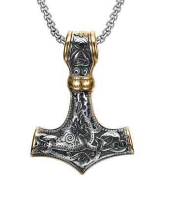 gold hammer pendant necklace for men Egypt stainless steel