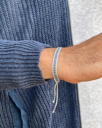 grey blue adjustable fabric bracelet for men Egypt