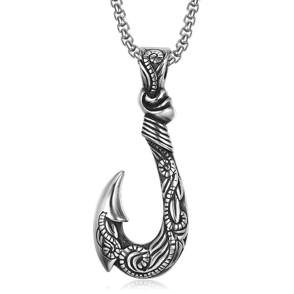 hook-pendant-necklace-men-egypt hook pendant necklace for men Egypt stainless steel