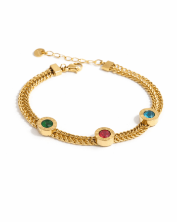 Gold Cubic Zirconia Bracelet for Women