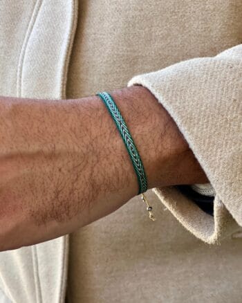 green-pattern-fabric-mens-bracelet-egypt