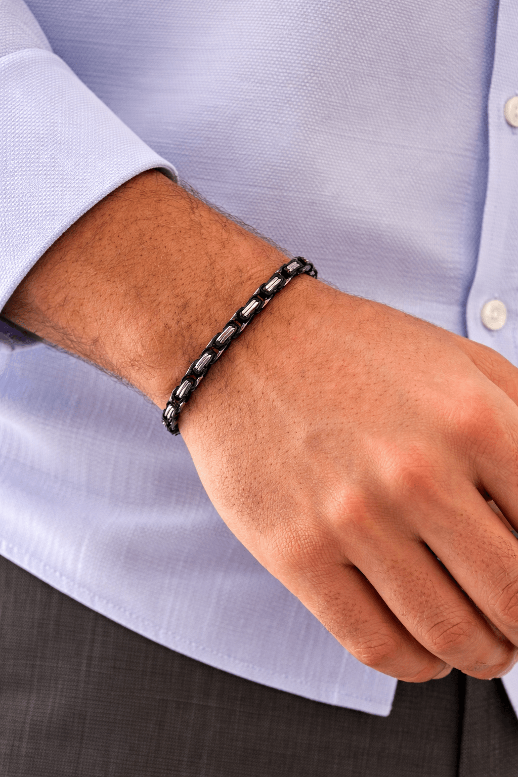 black-silver-mens-bracelet-egypt black silver bracelet for men Egypt stainless steel