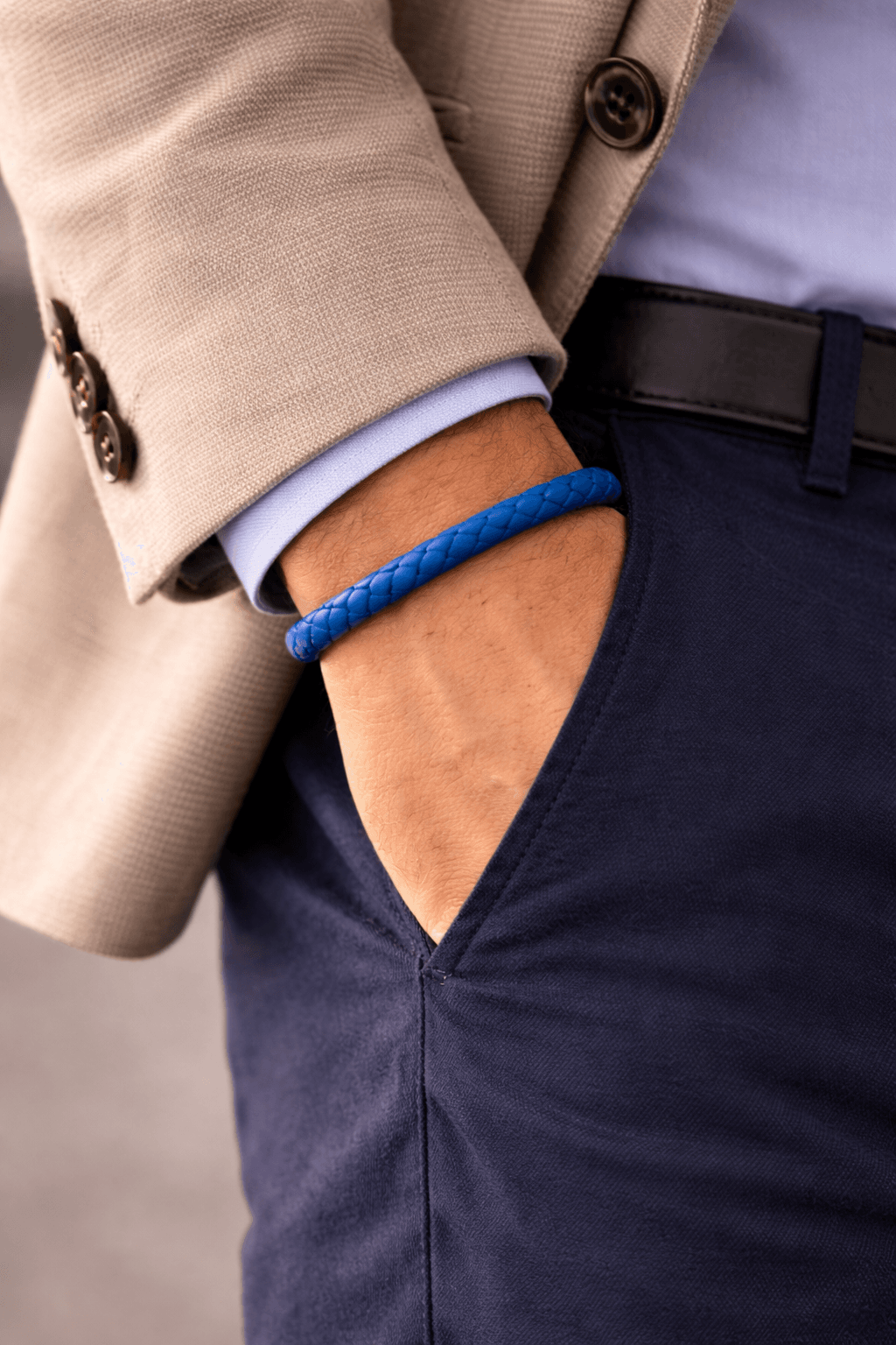 blue-leather-bracelet--men-egypt.jpg blue leather bracelet for men Egypt stylish accessory