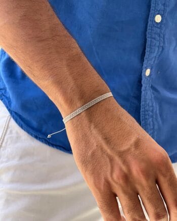 grey-pattern-fabric-mens-bracelet-egypt