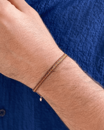 burnt orange fabric bracelet for men Egypt adjustable