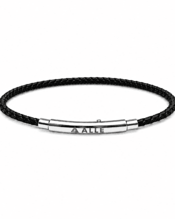 black genuine leather bracelet for men with stainless steel clasp Egypt