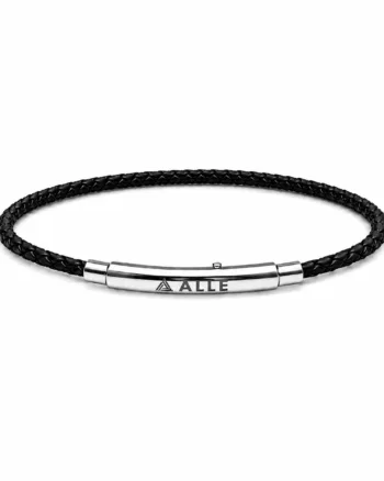 black genuine leather bracelet for men with stainless steel clasp Egypt