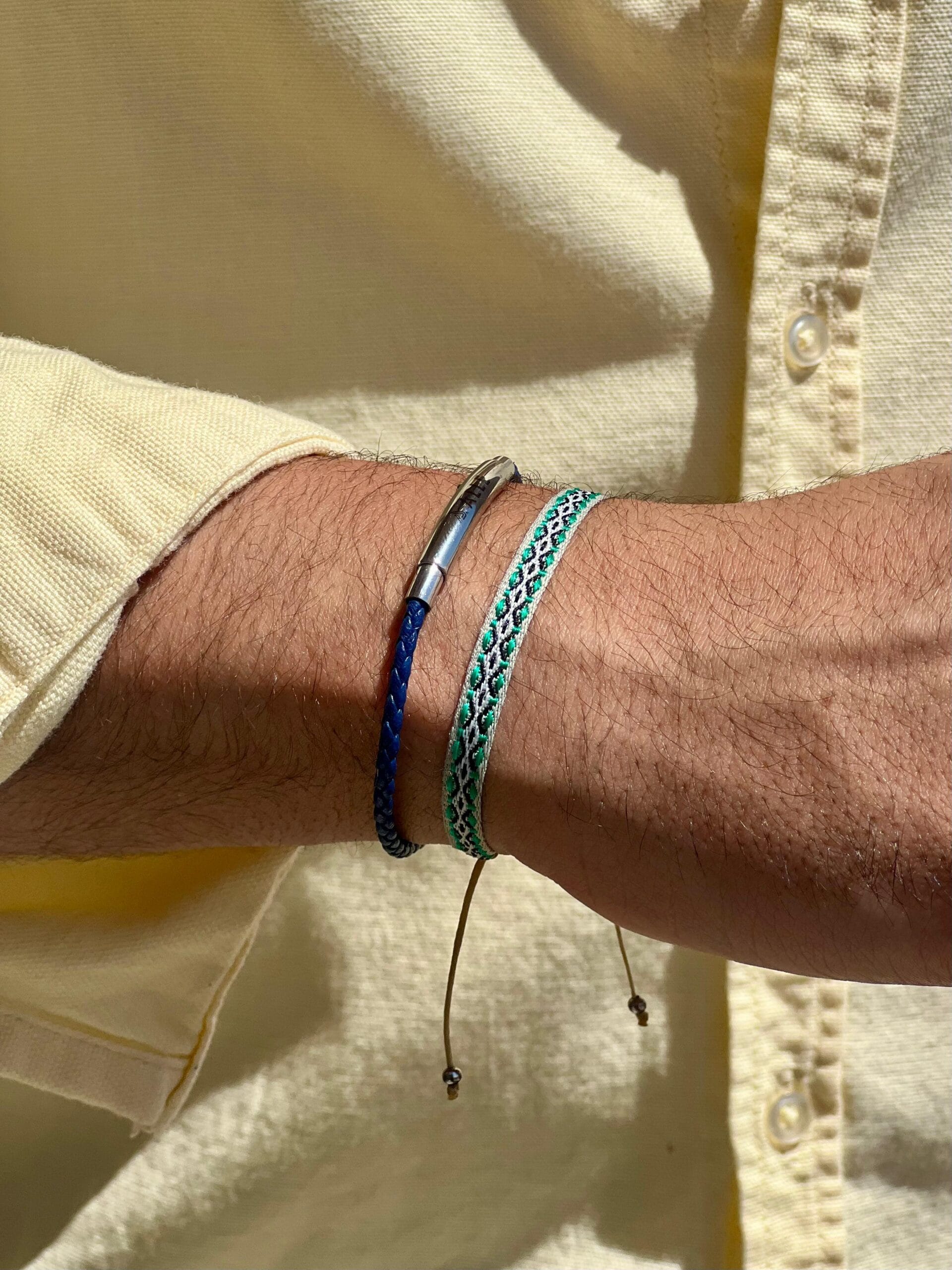 green-grey-pattern-fabric-bracelet-men-egypt green grey pattern fabric bracelet for men Egypt