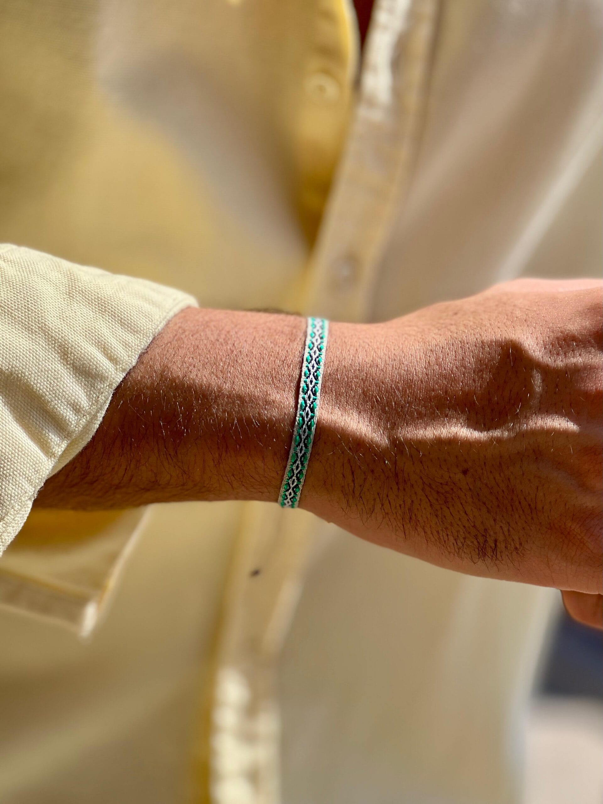 green-grey-pattern-fabric-bracelet-men-egypt green grey pattern fabric bracelet for men Egypt