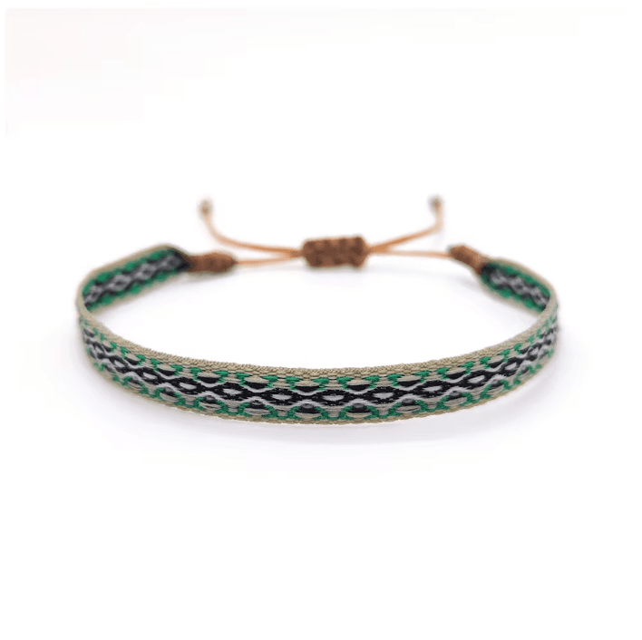 green-grey-pattern-fabric-bracelet-men-egypt green grey pattern fabric bracelet for men Egypt