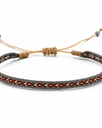 grey orange pattern fabric bracelet for men Egypt