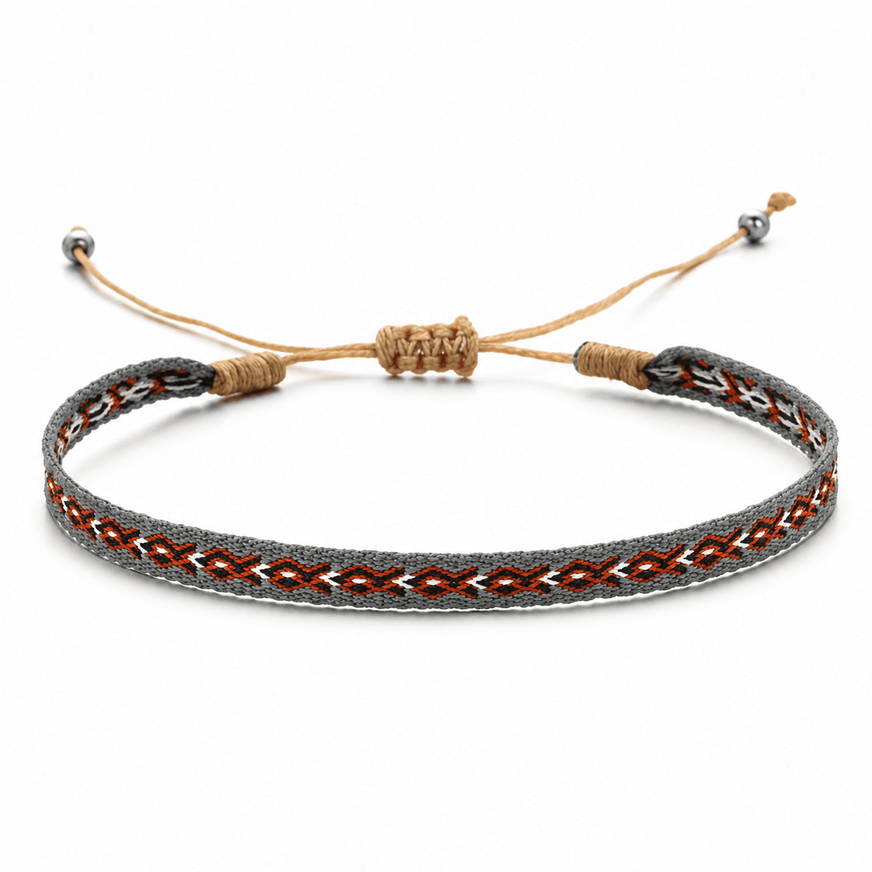 grey-orange-pattern-fabric-bracelet-men-egypt grey orange pattern fabric bracelet for men Egypt