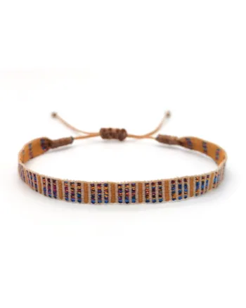 Multicolor Pattern Fabric Men's Bracelet
