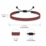red-black-pattern-fabric-bracelet-men-egypt