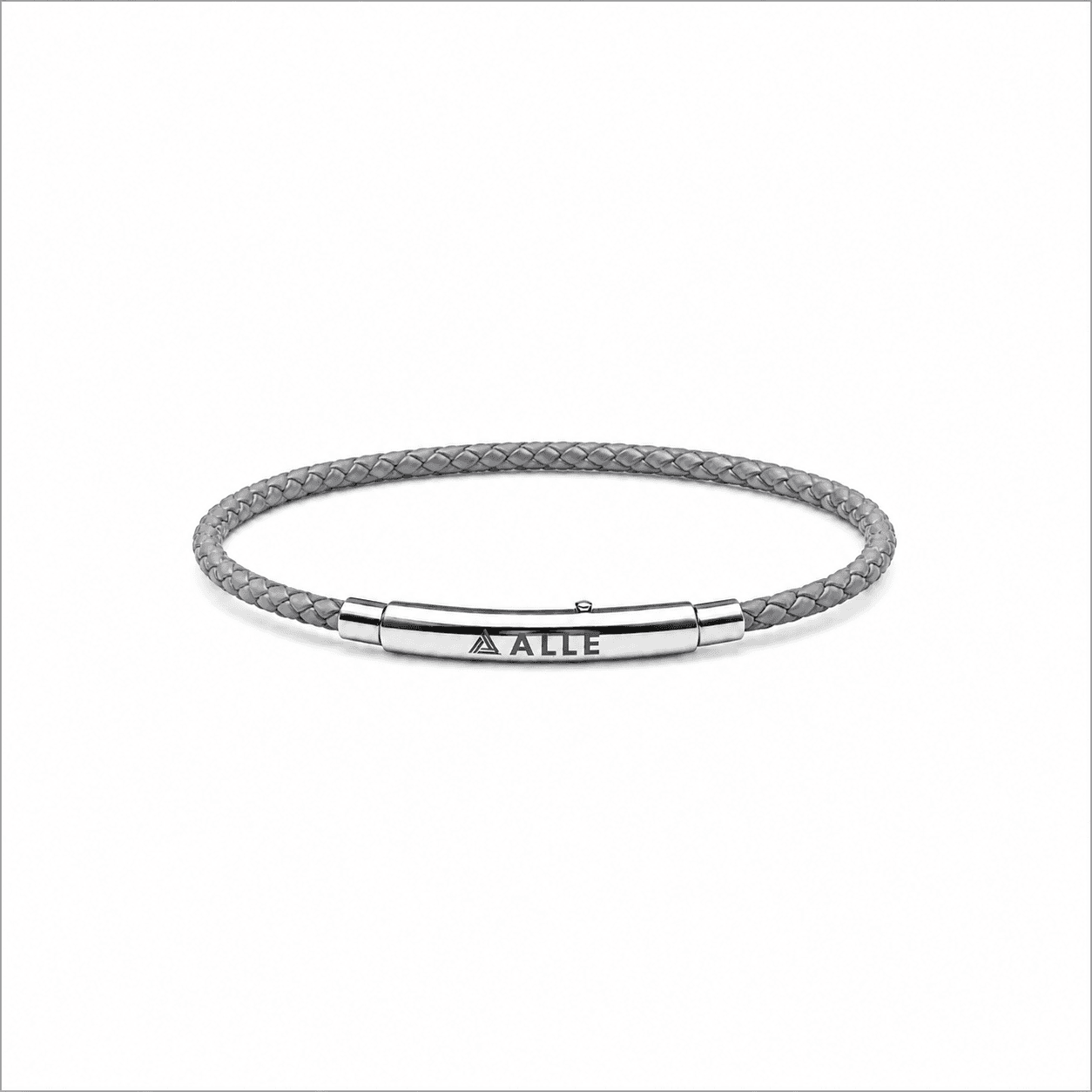 Grey-genuine-leather-bracelet-men-egypt Grey genuine leather bracelet for men with stainless steel clasp Egypt
