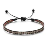black-red-pattern-fabric -bracelet-men-egypt